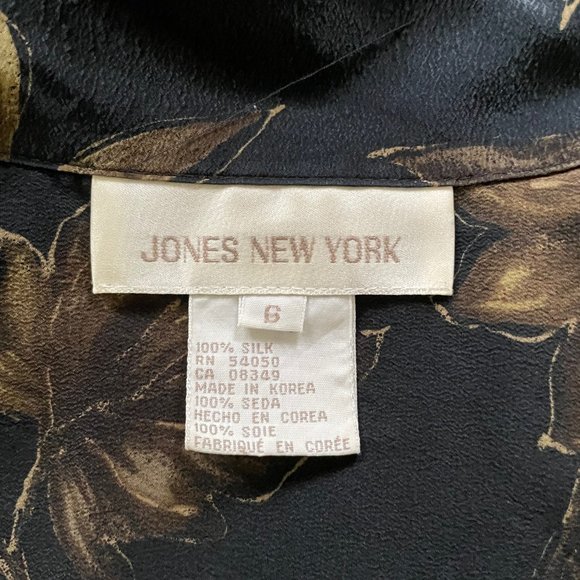 Jones New York 100% Silk Patterned Blouse - Picture 2 of 3